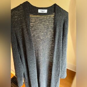 Carly Jean Los Angeles Dark Grey Duster Sweater